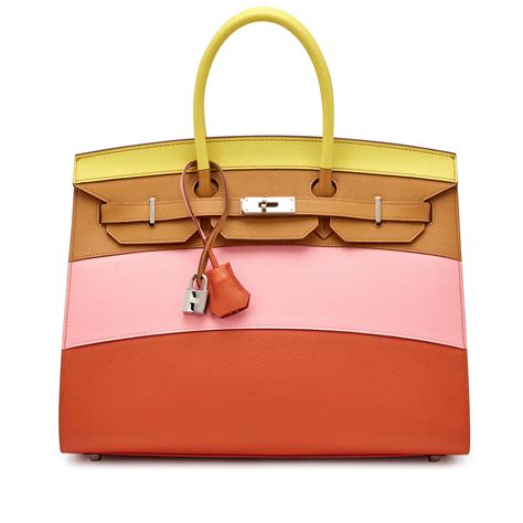 34302117650138 hermes|HERMES Epsom Sunrise Birkin Sellier 35 Lime Sesame Rose.